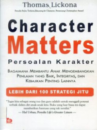 Image of Character Matters; Persoalan karakter