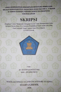 Image of Upaya Meningkatkan Kemampuan Berhitung Permulaan Melalui Permainan Stick Angka Pada Anak Usia Dini 3 – 4 Tahun  Di Taman Posyandu  Permata Bunda Gulomantung Kebomas Gresik