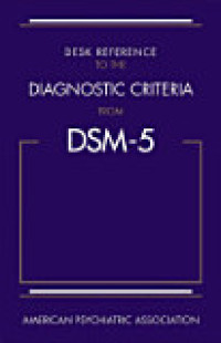 Image of DIAGNOSTIC AND STATISTICAL MANUAL OF MENTAL DISORDERS FIFTH EDITION